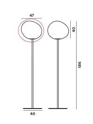 Foscarini Gregg Sospensione Grande Ersatzglas E-27 / Foscarini Gregg Sospensione Grande Replacement Glass E-27